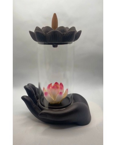 Porte-Encens Backflow Bouteille Lotus 20cm PORTE-ENCENS BACKFLOW