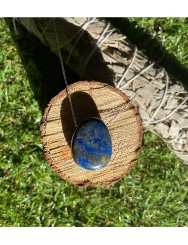 Pendentif Pierre roulée Lapis Lazuli BIJOUX