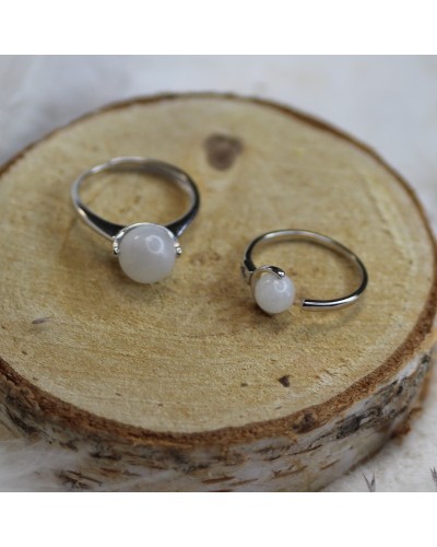 Bague Pierre de Lune Blanche BIJOUX