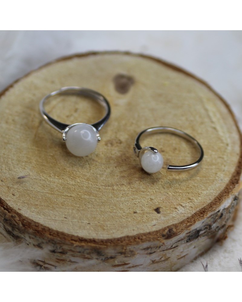 Bague Pierre de Lune Blanche BIJOUX
