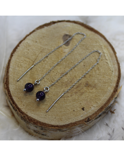 Chaînes d'Oreilles Lithothérapie ARGENT 925 BIJOUX