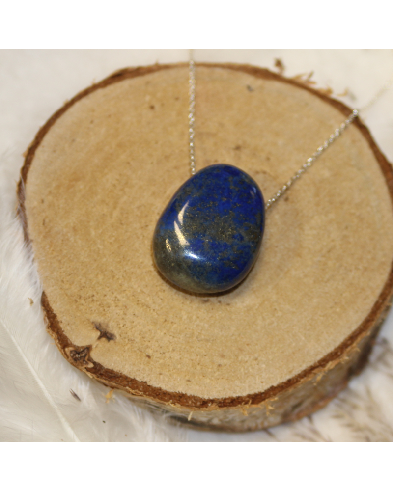 Pendentif Pierre roulée Lapis Lazuli BIJOUX