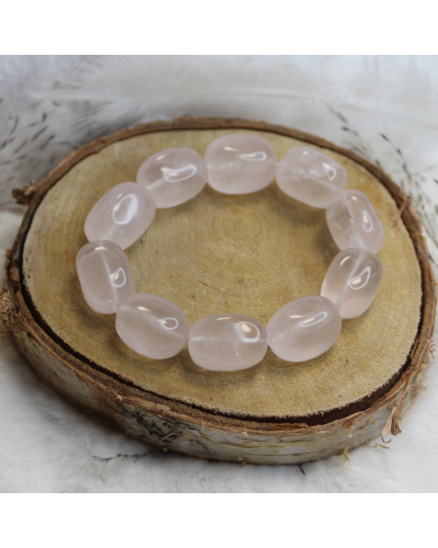 Bracelet Pierre Roulée Quartz Rose Bracelets