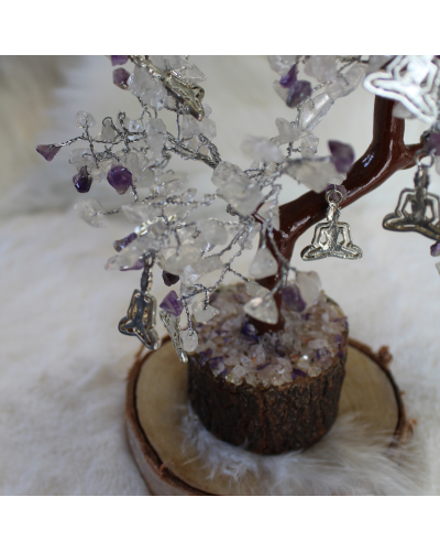 Arbre du Bonheur Améthyste/Cristal LOTUS ARBRE DU BONHEUR