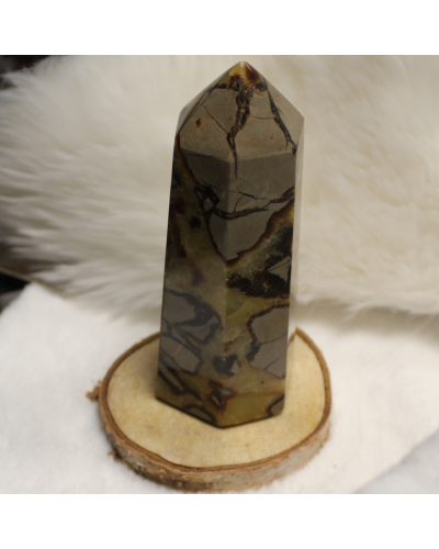 Pointe Polie Septaria 945g PYRAMIDES-POINTES-ANGES
