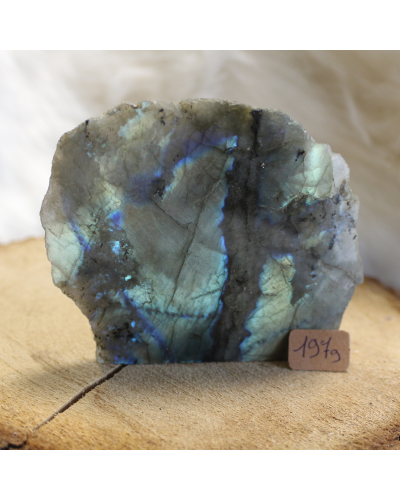 Labradorite 1 Face Polie GÉODES - DRUSES- MINÉRAUX BRUTS