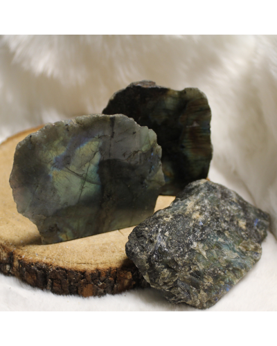 Labradorite 1 Face Polie GÉODES - DRUSES- MINÉRAUX BRUTS