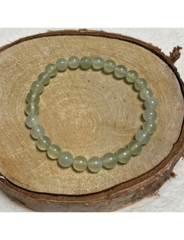 Bracelet Jade verte 6 mm