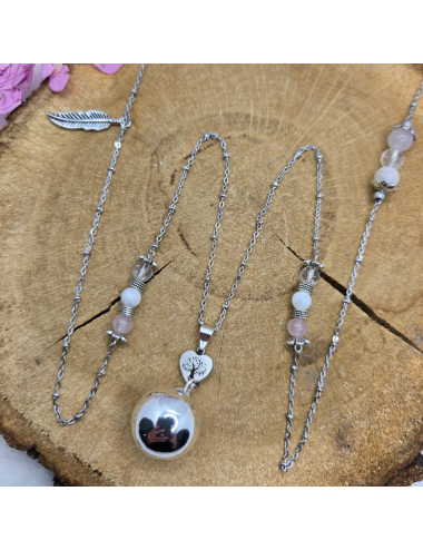 Bola Lithothérapie UNIQUE Pierre de lune-Quartz-Cristal de roche BOLAS pièces UNIQUES et PROMOTIONS