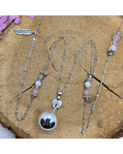 Bola Lithothérapie UNIQUE Pierre de lune-Quartz-Cristal de roche BOLAS pièces UNIQUES et PROMOTIONS