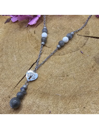 Collier Unique Pierre de Lune-Labradorite Collier / Pendentif