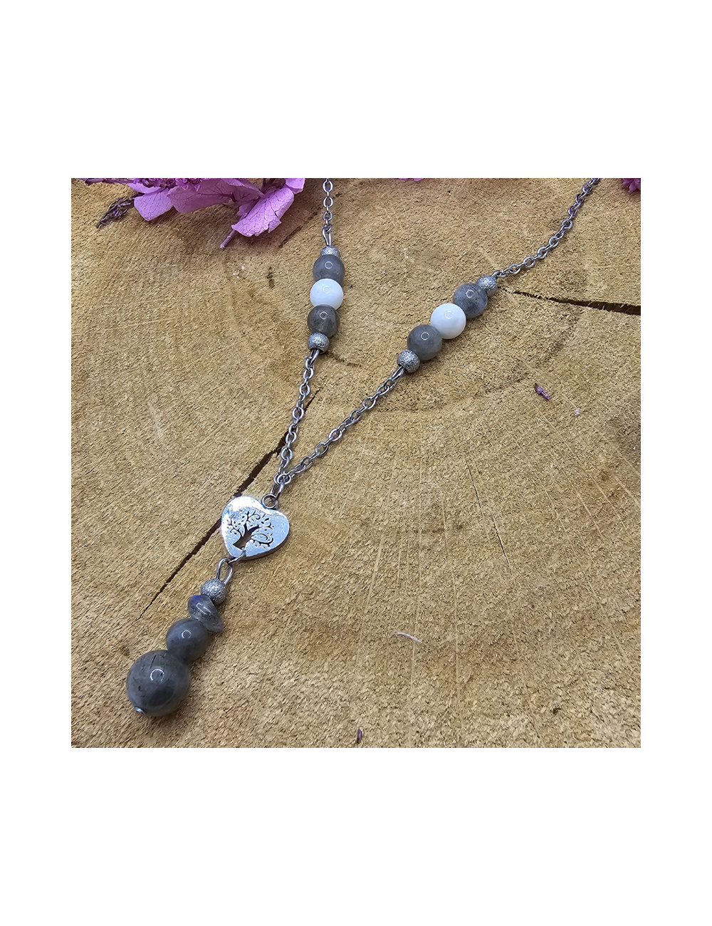Collier Unique Pierre de Lune-Labradorite Collier / Pendentif