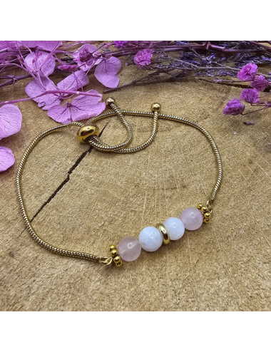 Bracelet UNIQUE Quartz-Pierre de lune BIJOUX