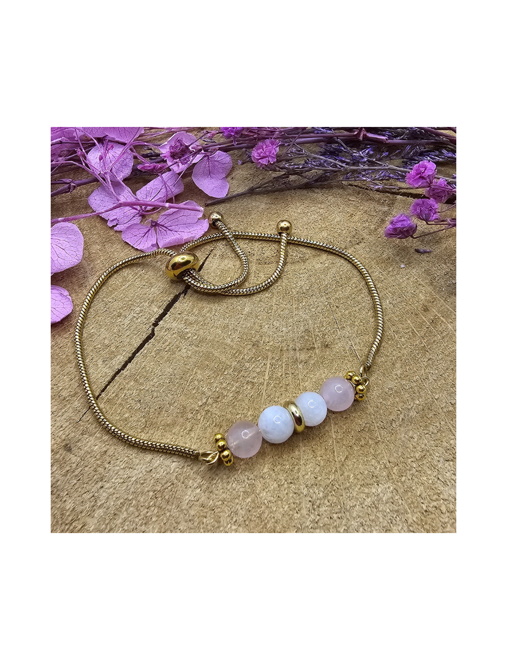 Bracelet UNIQUE Quartz-Pierre de lune BIJOUX Bracelet UNIQUE Quartz-Pierre de lune BIJOUX