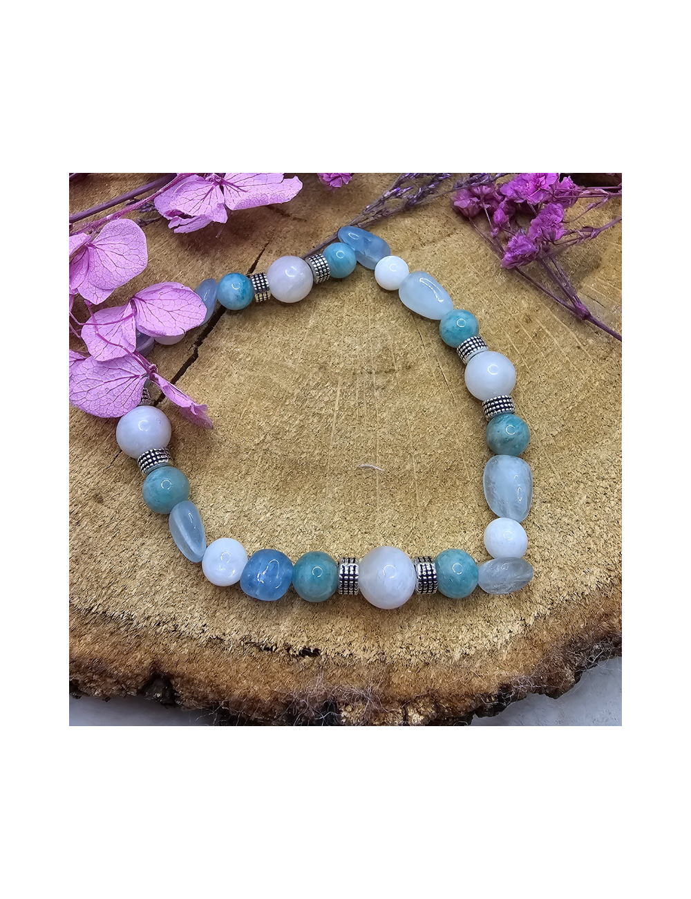 Bracelet UNIQUE Pierre de Lune -Aigue Marine- Amazonite BIJOUX Bracelet UNIQUE Pierre de Lune -Aigue Marine- Amazonite BIJOUX