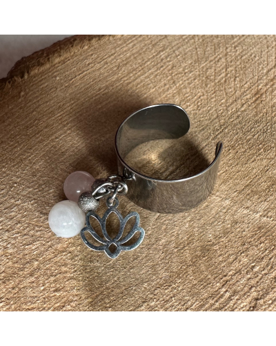 Bague Lithothérapie Pierre Naturelle – Ajustable & Énergétique