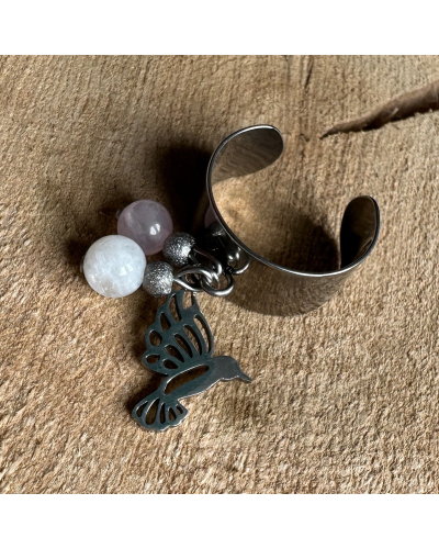 Bague Lithothérapie Pierre Naturelle – Ajustable & Énergétique