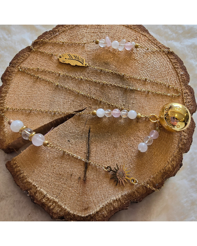 Bola Lithothérapie UNIQUE Pierre de Lune – Quartz – Cristal  Douceur & Lien Sensoriel Maman-Bébé