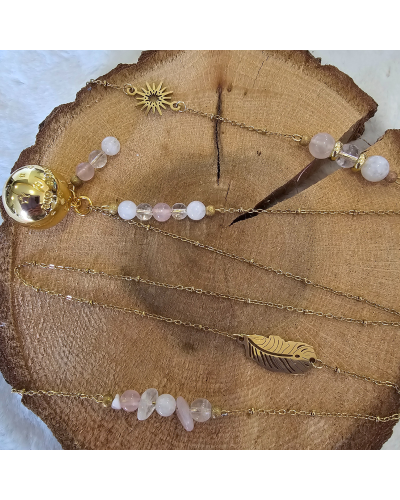 Bola Lithothérapie UNIQUE Pierre de Lune – Quartz – Cristal  Douceur & Lien Sensoriel Maman-Bébé