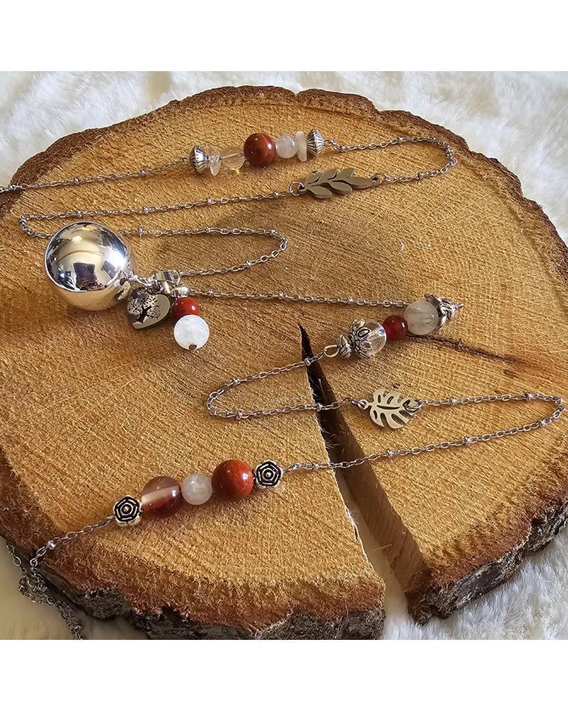 Bola Lithothérapie UNIQUE Pierre de Lune – Quartz – Cristal  Douceur & Lien Sensoriel Maman-Bébé