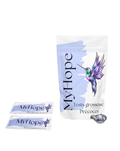 Lot 20 Tests de Grossesse Précoces + 10 Coupelles – Haute Sensibilité – MyHope