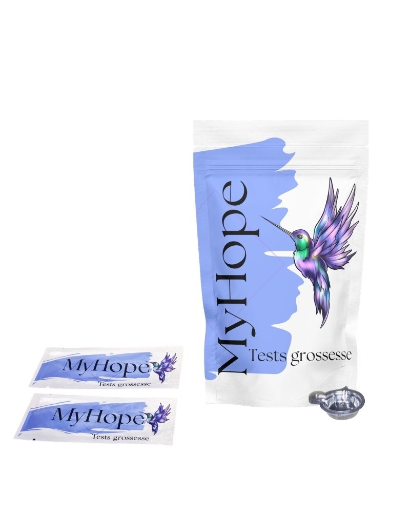 Lot 20 Tests de Grossesse Classiques + 10 Coupelles – Fiabilité & Clarté – MyHope