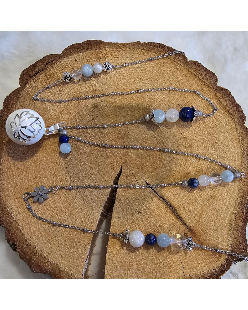 Bola Lithothérapie UNIQUE Pierre de Lune – Quartz – Cristal  Douceur & Lien Sensoriel Maman-Bébé