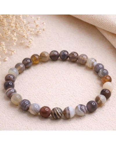 AGATE DU BOTSWANA – JOIE INTÉRIEURE, SOMMEIL RÉPARÉ, CONFIANCE EN SOI