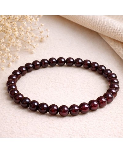 Bracelet Grenat 6 mm – Énergie Vitale, Créativité & Chakra Racine  Lithothérapie