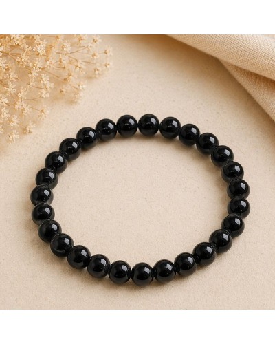 Bracelet Onyx – Protection, Confiance & Chakras Racine et Cœur  Lithothérapie