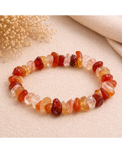 Bracelet Baroque Cornaline – Créativité & Énergie Féminine