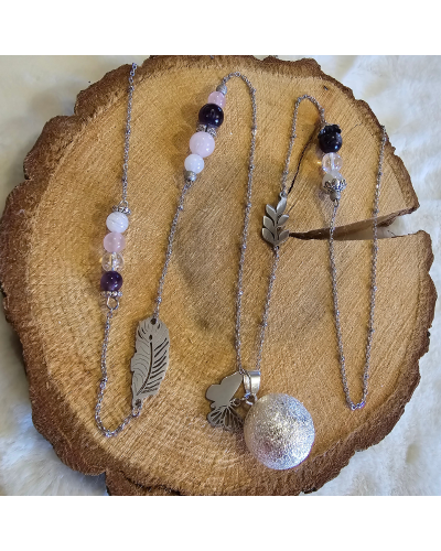 Bola Lithothérapie UNIQUE Pierre de Lune – Quartz – Cristal  Douceur & Lien Sensoriel Maman-Bébé