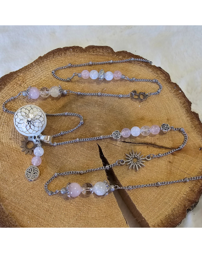 Bola Lithothérapie UNIQUE Pierre de Lune – Quartz – Cristal  Douceur & Lien Sensoriel Maman-Bébé