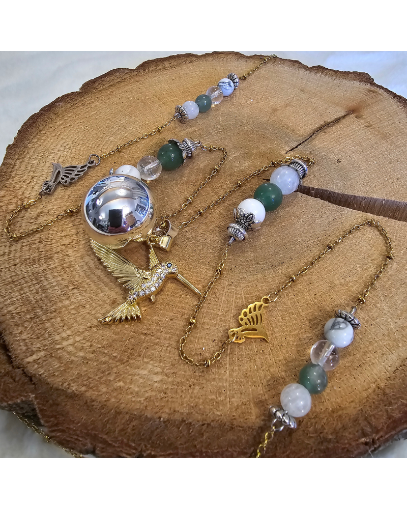 Bola Lithothérapie UNIQUE Pierre de Lune – Quartz – Cristal  Douceur & Lien Sensoriel Maman-Bébé