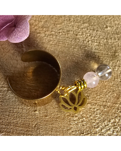 Bague Lithothérapie Pierre Naturelle – Ajustable & Énergétique