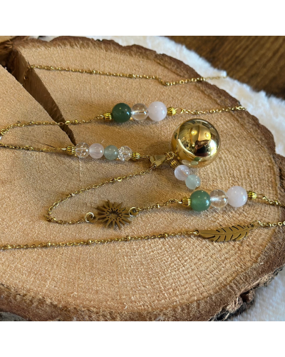 Bola Lithothérapie UNIQUE Aventurine – Quartz – Cristal  Douceur & Lien Sensoriel Maman-Bébé