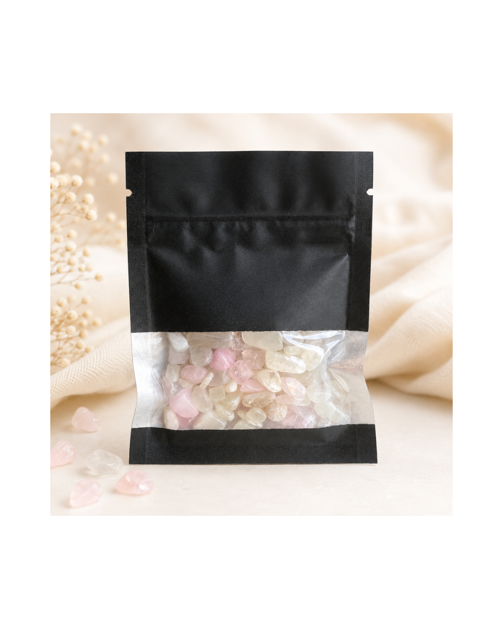 Mélange Pierre de Lune & Quartz Rose en vrac – 2 à 4 mm
