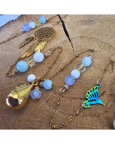 Bola grossesse Pierre de Lune, Citrine, Calcédoine & Aigue-Marine | MyHope