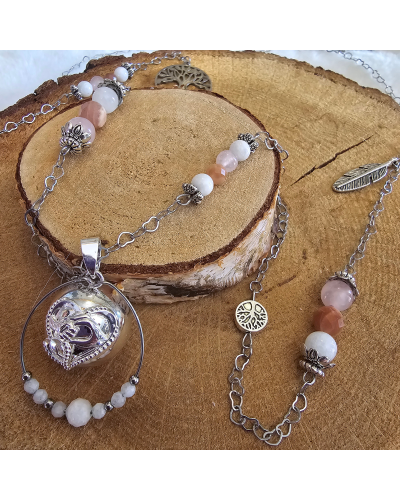 Bola grossesse Pierre de Lune, Quartz Rose & Pierre de Soleil | MyHope