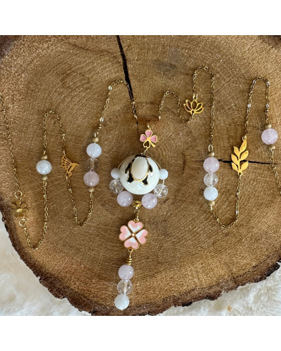 Bola grossesse Pierre de Lune, Quartz Rose & Cristal de Roche | MyHope