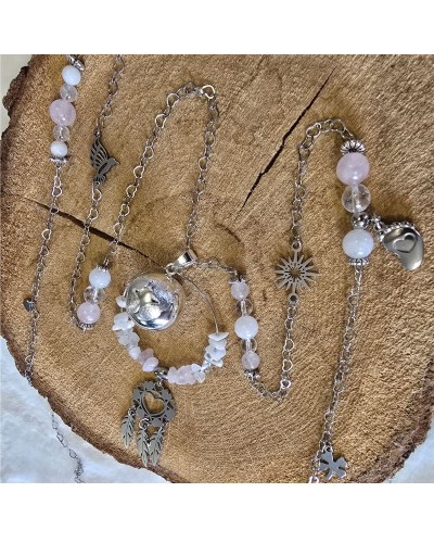 Bola grossesse Pierre de Lune, Quartz Rose & Cristal de Roche | MyHope