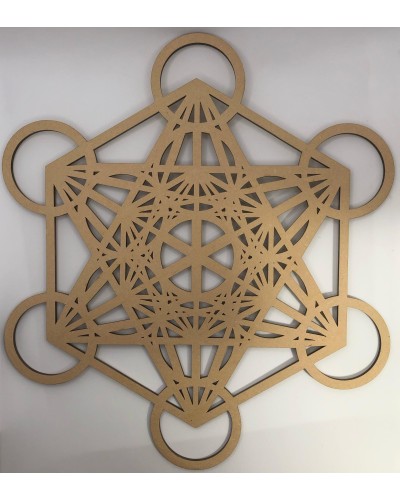 Plaque Métatron Sculptée Bois 30cm REGENERATION MINERAUX